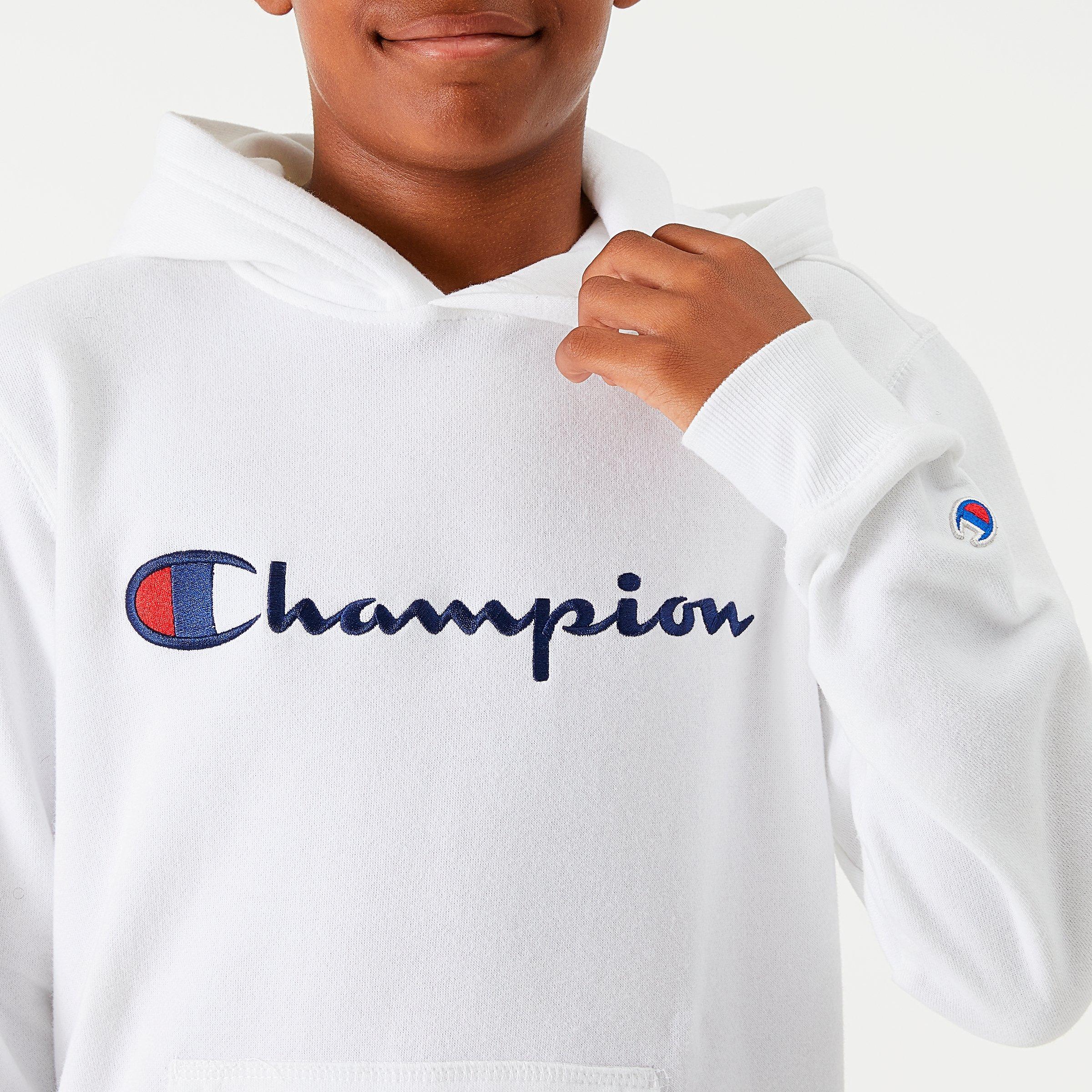 champion white hoodie kids