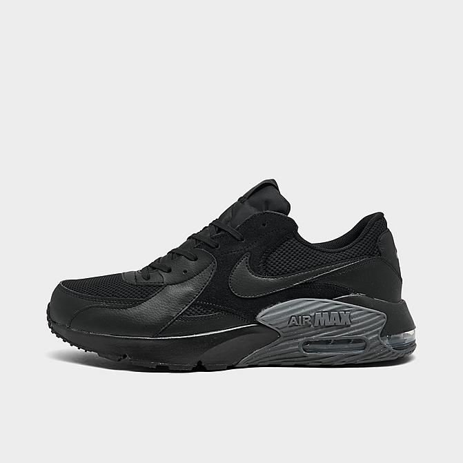 Right view of Men's Nike Air Max Excee Casual Shoes in Black/Dark Grey/Black Click to zoom
