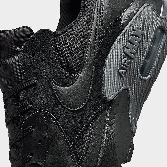 Front view of Men's Nike Air Max Excee Casual Shoes in Black/Dark Grey/Black Click to zoom