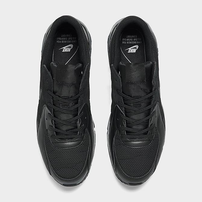 Back view of Men's Nike Air Max Excee Casual Shoes in Black/Dark Grey/Black Click to zoom