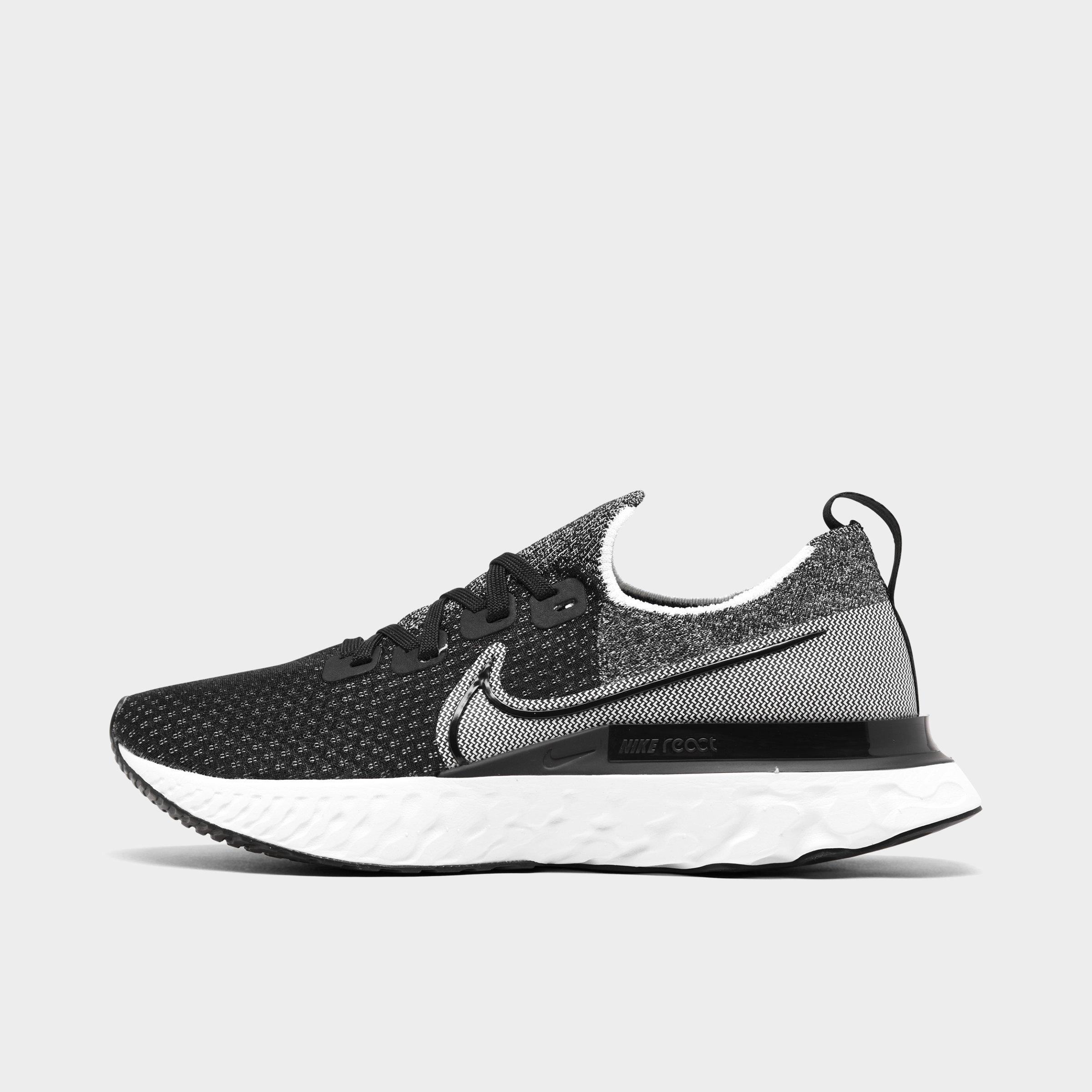 react infinity run black white