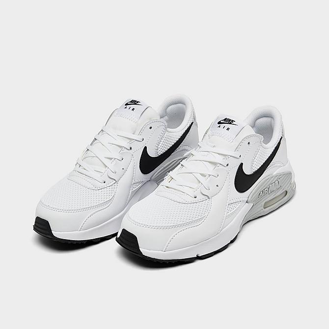 Three Quarter view of Women's Nike Excee Casual Shoes in White/Black/Pure Platinum Click to zoom
