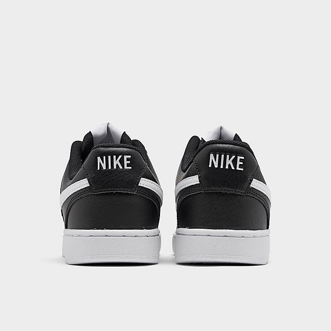 Back view of Men's Nike Court Vision Low Casual Shoes in Black/White/Photon Dust Click to zoom