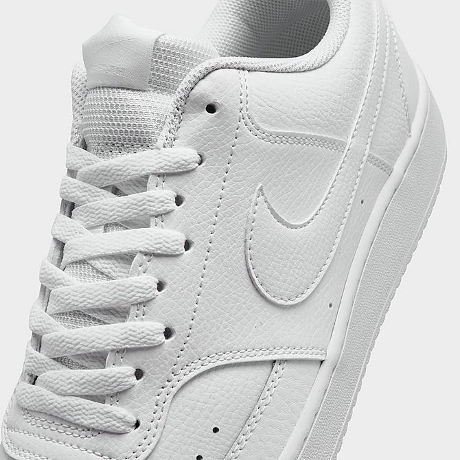 Front view of Men's Nike Court Vision Low Casual Shoes in Triple White Click to zoom