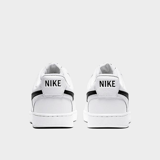 Left view of Men's Nike Court Vision Low Casual Shoes in White/Black/White Click to zoom