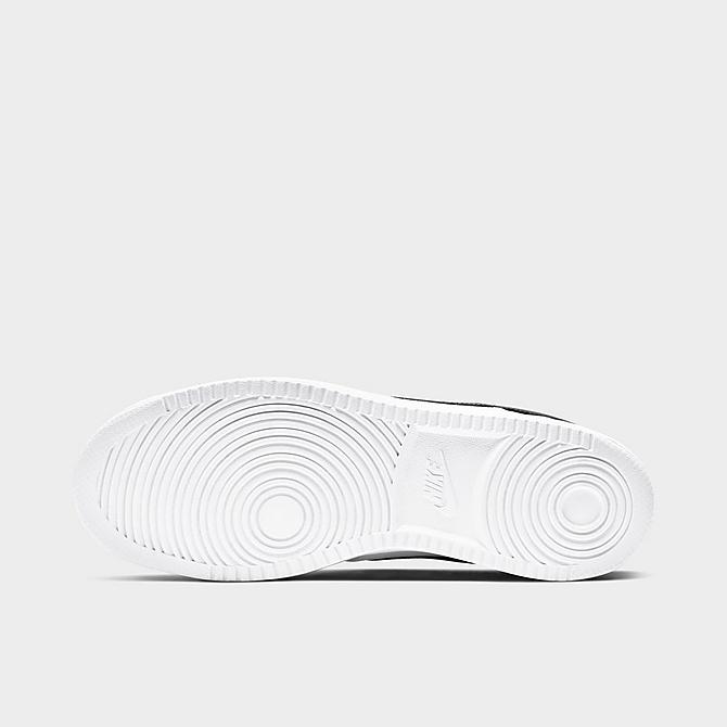 Bottom view of Men's Nike Court Vision Low Casual Shoes in White/Black/White Click to zoom