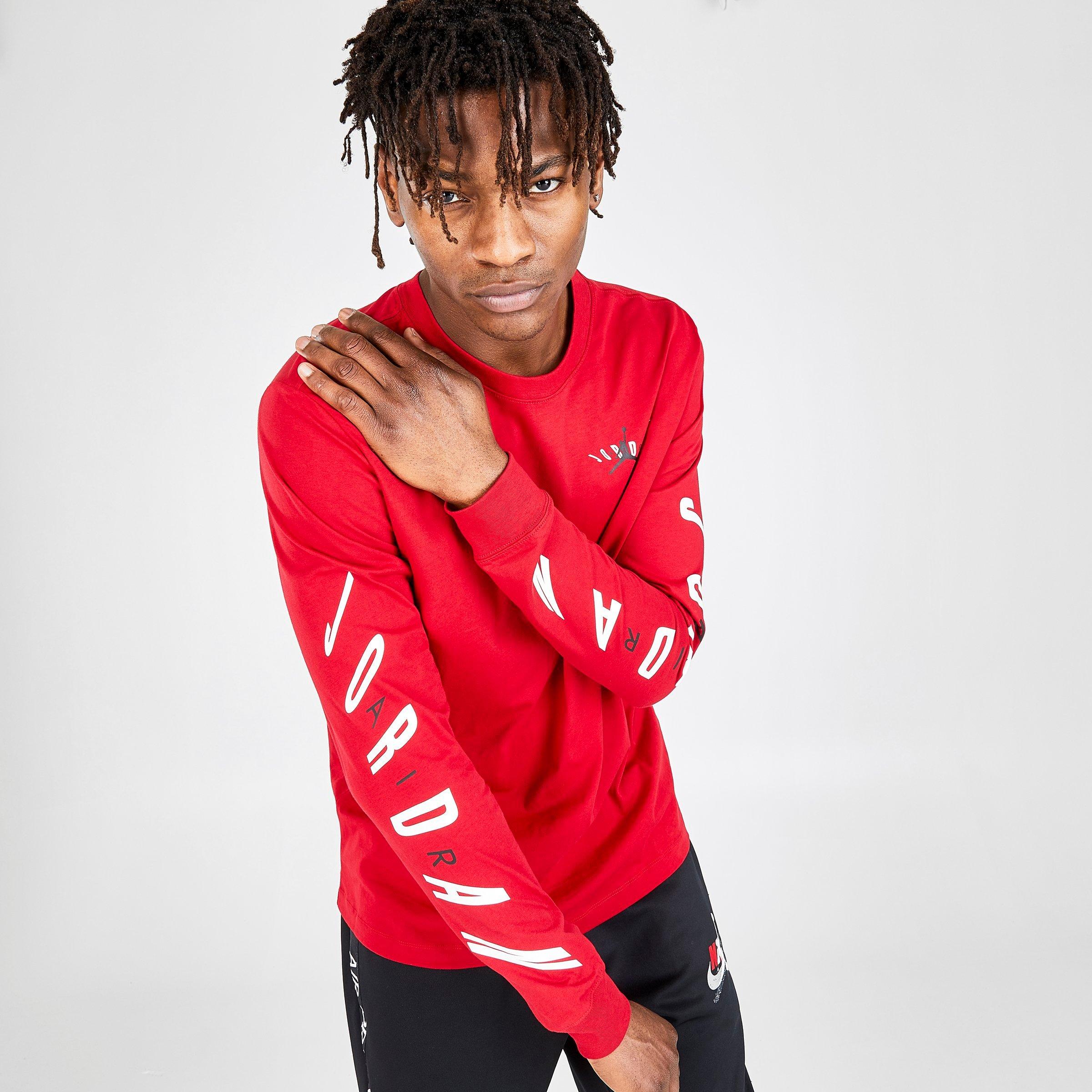 red long sleeve jordan shirt