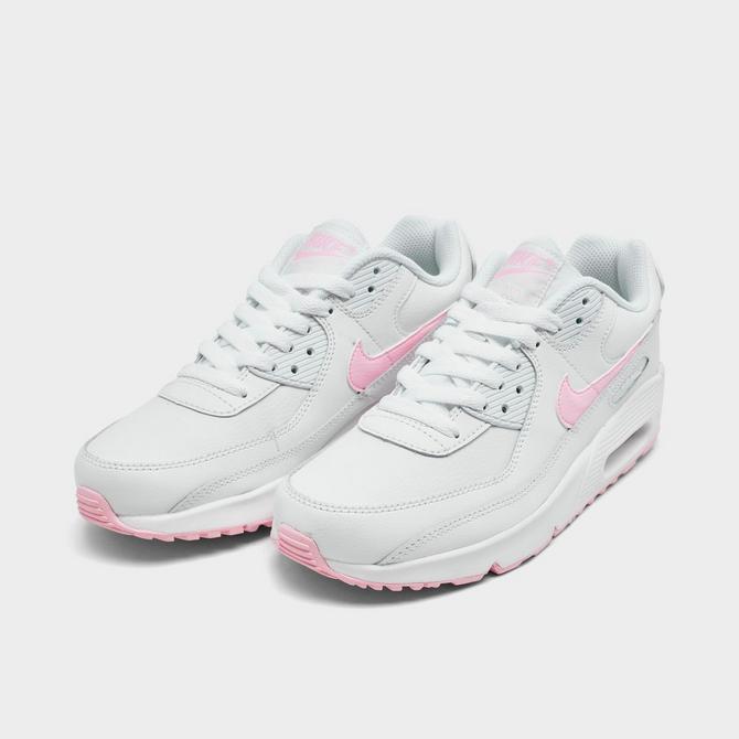 White/pink air max on sale 90 junior trainers