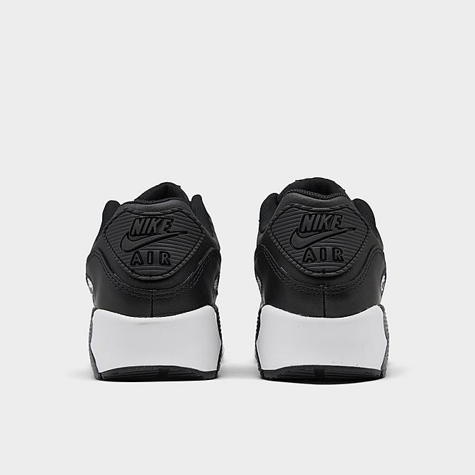 Left view of Big Kids' Nike Air Max 90 Casual Shoes in Black/Black/Black/White Click to zoom