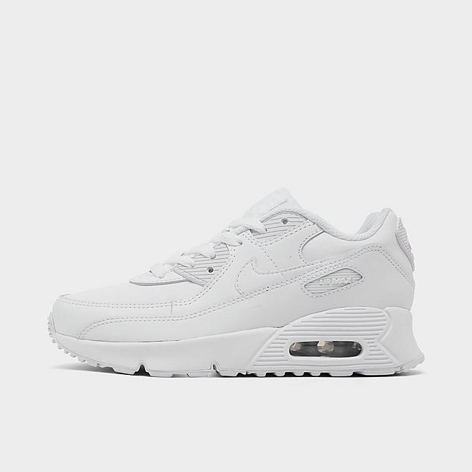 Big Kids Air Max 90 Casual Shoes in White/Photon Dust Size 3.5 Leather Finish Line Shoes Flat Shoes Casual Shoes 