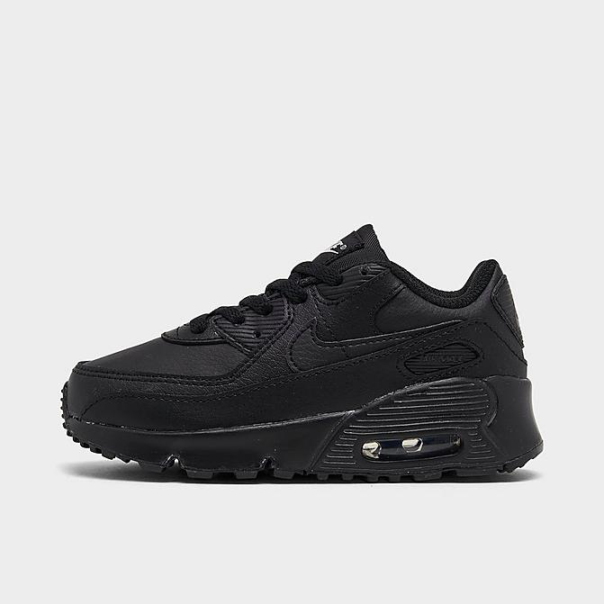Right view of Kids' Toddler Nike Air Max 90 Casual Shoes in Black/Black/White/Black Click to zoom
