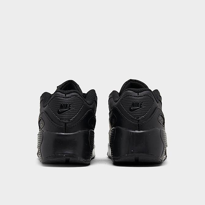 Left view of Kids' Toddler Nike Air Max 90 Casual Shoes in Black/Black/White/Black Click to zoom