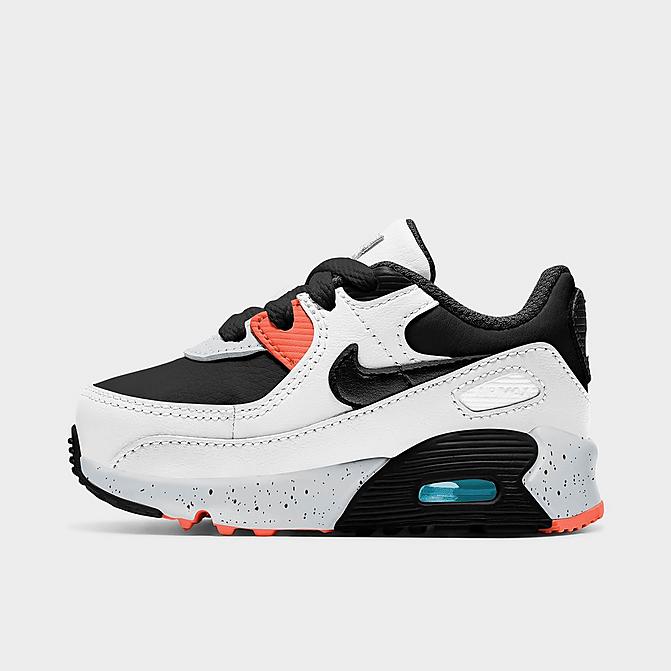 Right view of Kids' Toddler Nike Air Max 90 Casual Shoes in Black/White/Black Click to zoom
