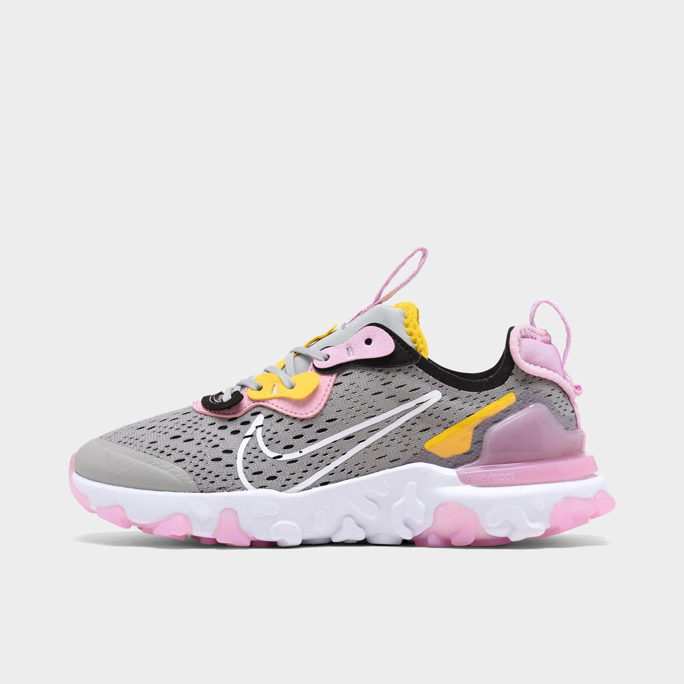 nike react grey pink