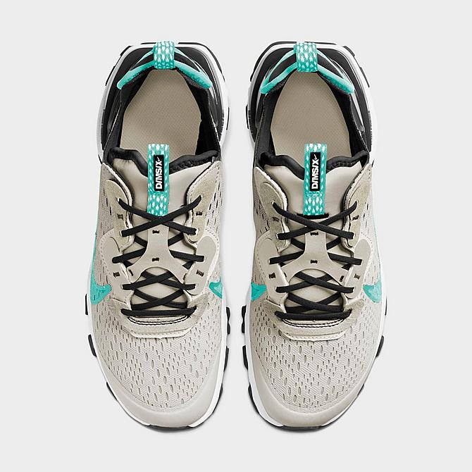 Back view of Boys' Big Kids' Nike React Vision Running Shoes in Light Bone/Tropical Twist-Black-White Click to zoom