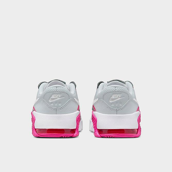 Left view of Girls' Little Kids' Nike Air Max Excee Casual Shoes in Pure Platinum/White/Pink Prime/Smoke Grey Click to zoom