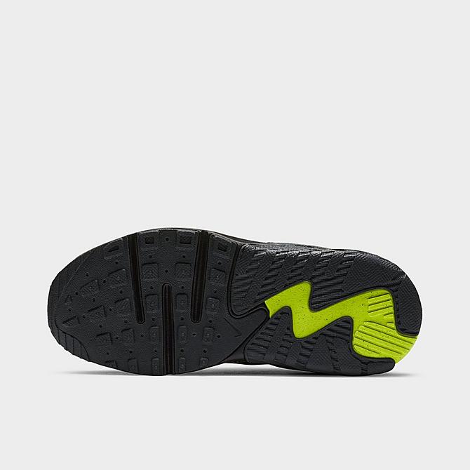 Bottom view of Little Kids' Nike Air Max Excee Casual Shoes in Anthracite/Metallic Silver/Black/Volt Click to zoom