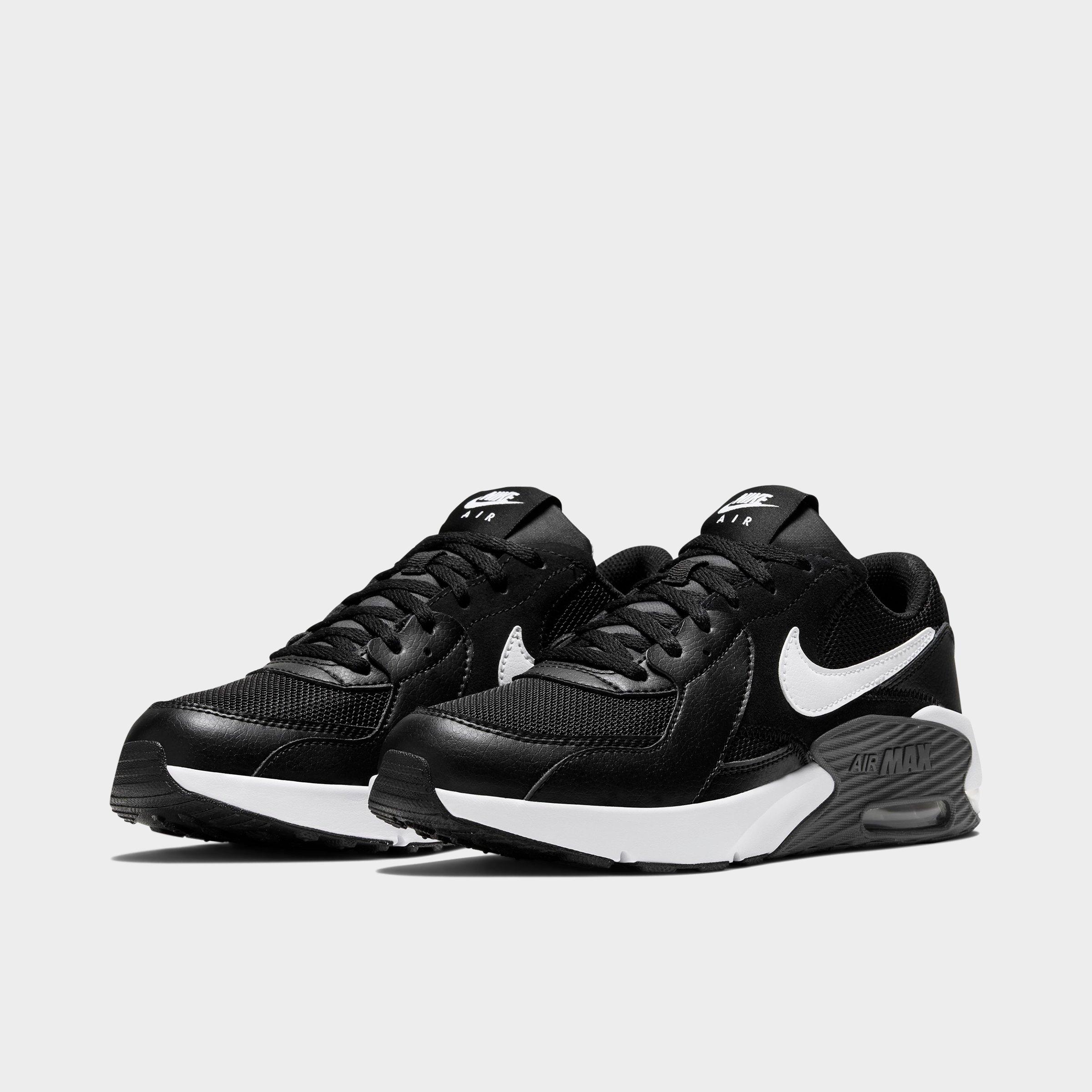 boys black and white nikes