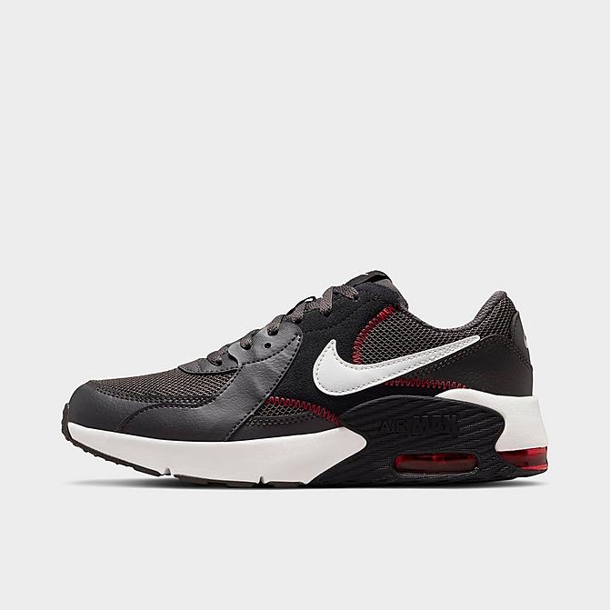 Right view of Boys' Big Kids' Nike Air Max Excee Casual Shoes in Medium Ash/Platinum Tint/Sired Red/Black Click to zoom