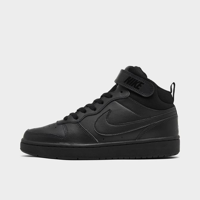 Kids Boys Junior Black & Red Nike Court Borough Low 2 Trainers