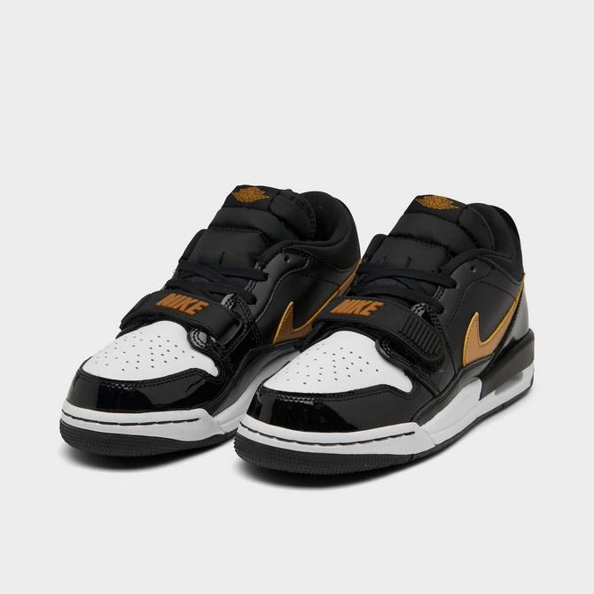 Black and clearance gold jordans boys