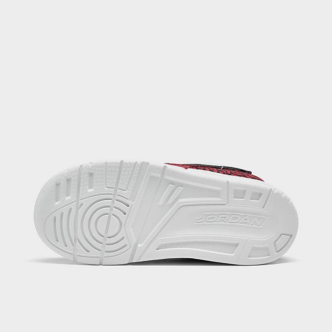 Bottom view of Boys' Toddler Jordan Legacy 312 Low Off-Court Shoes in White/Black/Gym Red Click to zoom