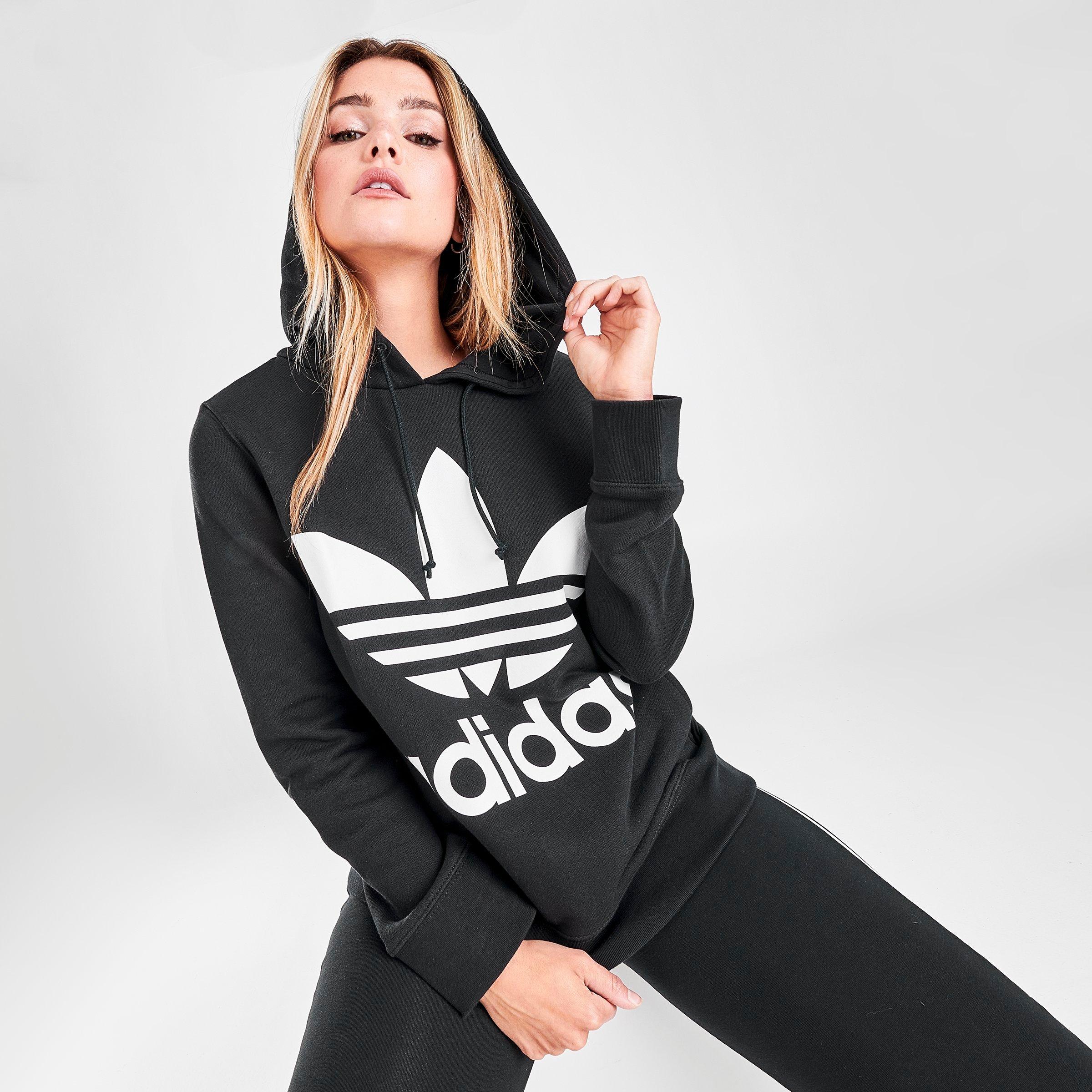 adidas trefoil hoodie women's sale