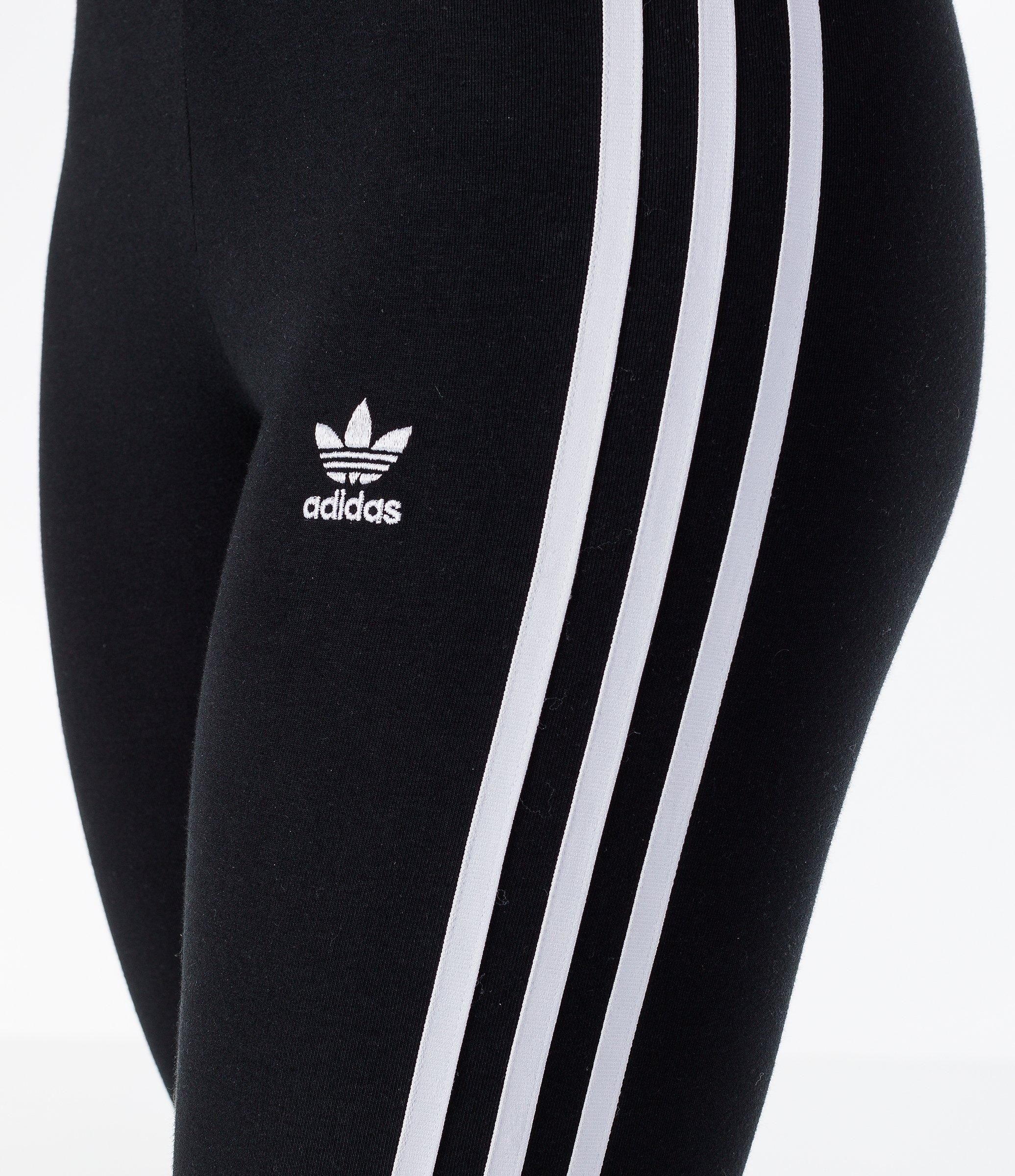 adidas originals 3 stripe leggings black