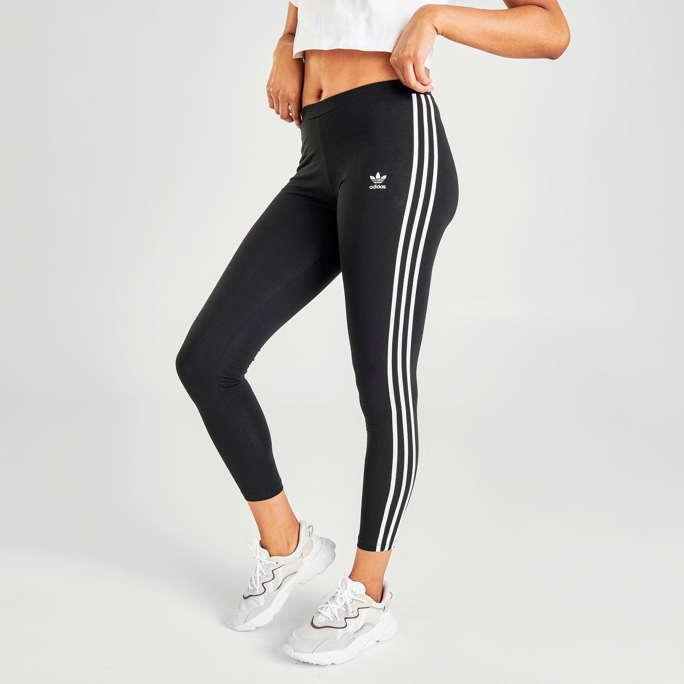 womens adidas 3 stripe leggings