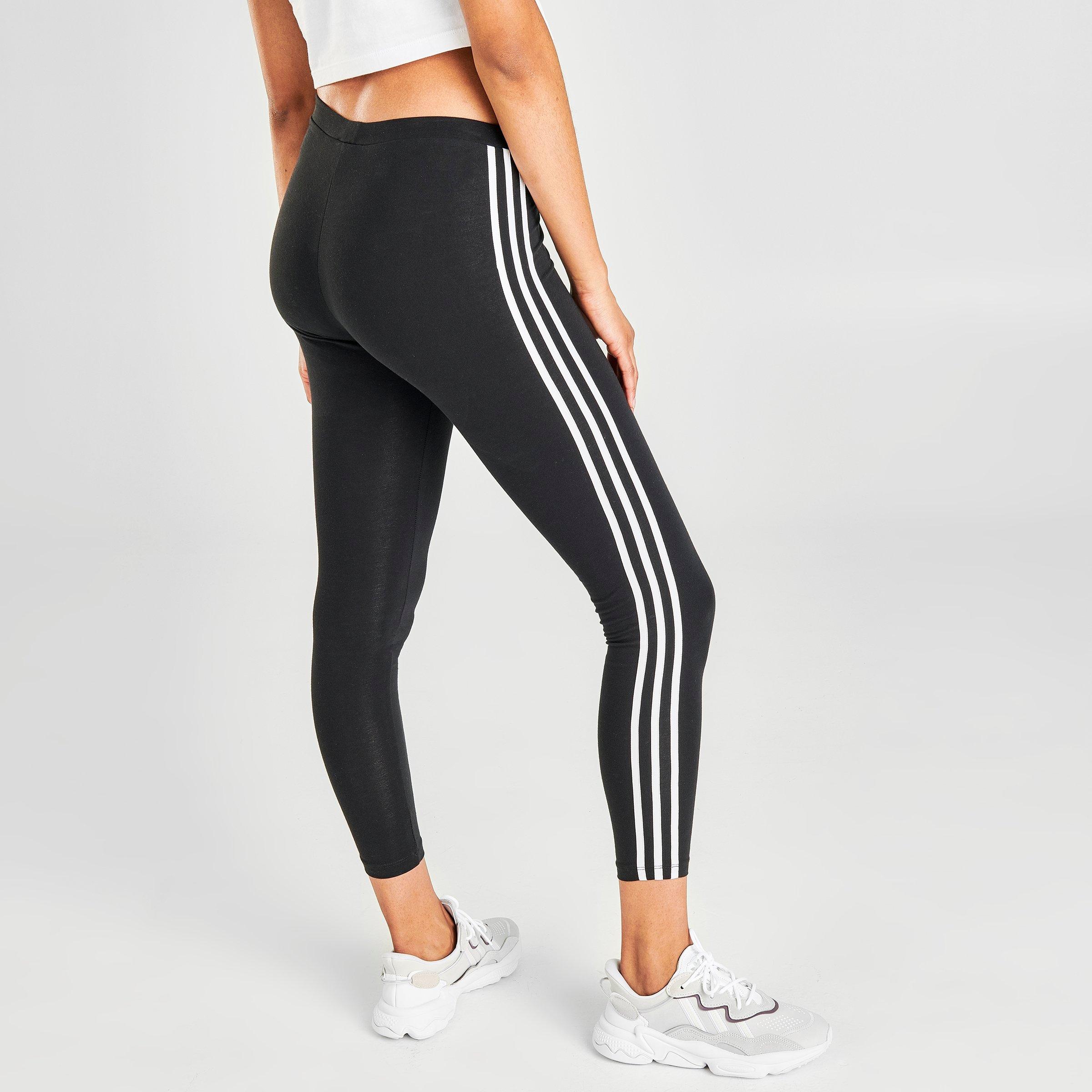 womens adidas three stripe leggings