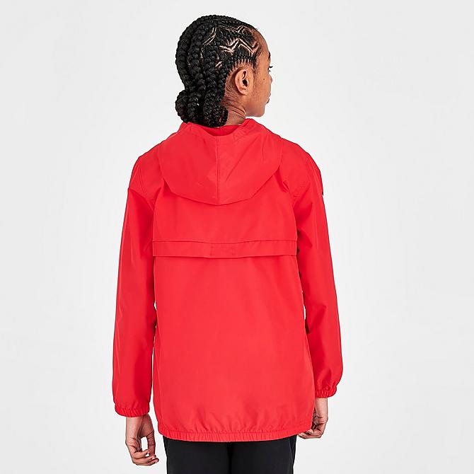 Back Right view of Boys' Champion Wind Jacket in Red Click to zoom