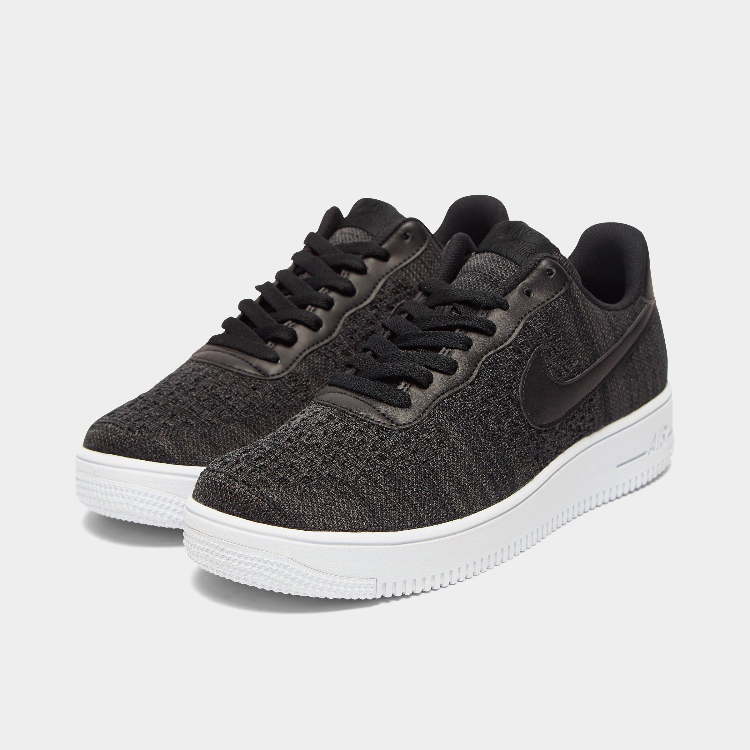 air force 1 flyknit black and white