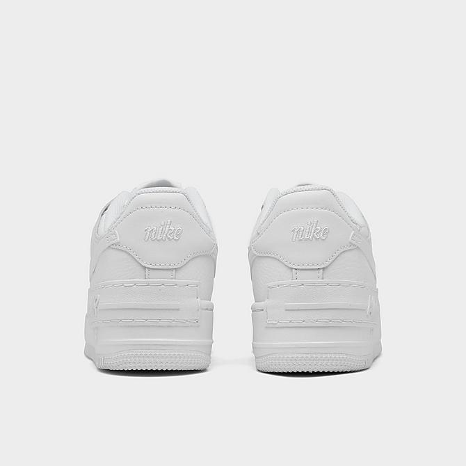 Left view of Women's Nike Air Force 1 Shadow Casual Shoes in White/White/White Click to zoom