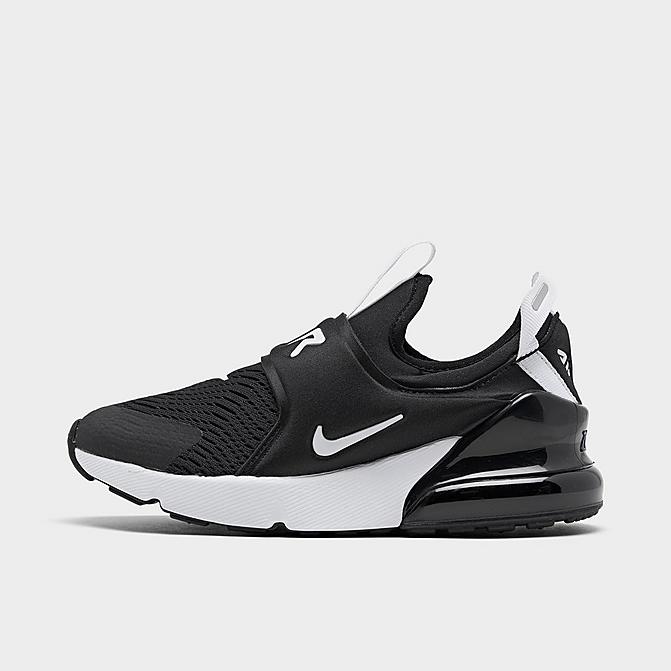 Right view of Little Kids' Nike Air Max 270 Extreme Casual Shoes in Black/White Click to zoom