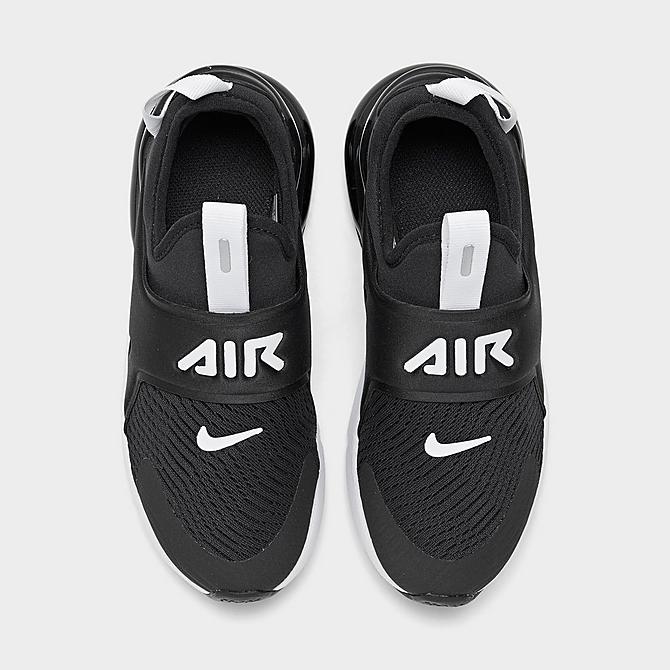 Back view of Little Kids' Nike Air Max 270 Extreme Casual Shoes in Black/White Click to zoom
