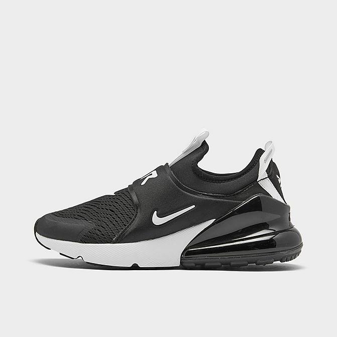 Right view of Big Kids' Nike Air Max 270 Extreme Casual Shoes in Black/White Click to zoom
