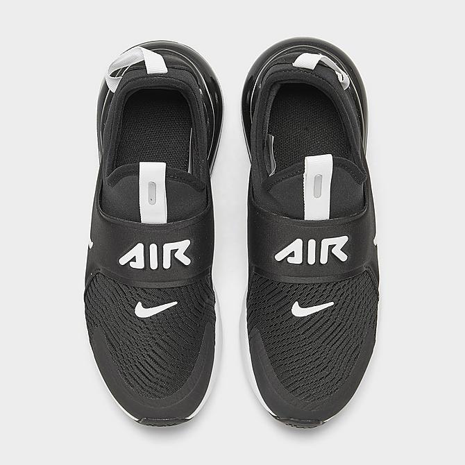 Back view of Big Kids' Nike Air Max 270 Extreme Casual Shoes in Black/White Click to zoom