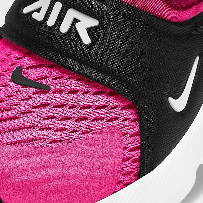 Front view of Girls' Toddler Nike Air Max 270 Extreme Casual Shoes in Hyper Pink/White/Black/Fuchsia Glow Click to zoom