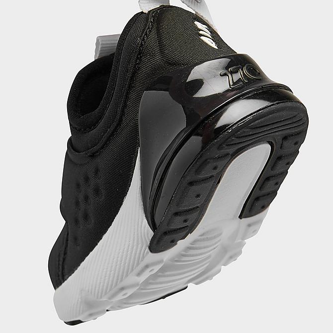 Front view of Kids' Toddler Nike Air Max 270 Extreme Casual Shoes in Black/​White Click to zoom