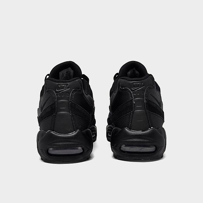 Left view of Men's Nike Air Max 95 Essential Casual Shoes in Black/Black/Dark Grey Click to zoom