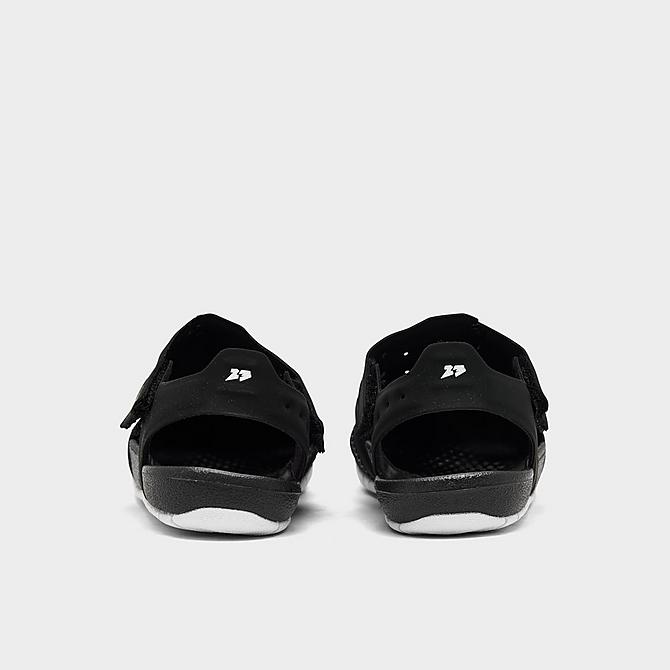 Left view of Boys' Toddler Jordan Flare Sport Sandals in Black/White Click to zoom