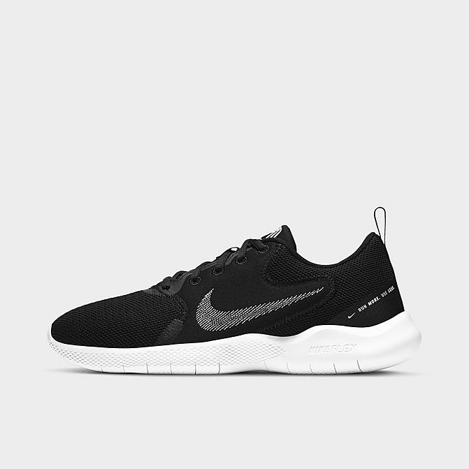 Right view of Men's Nike Flex Experience Run 10 Running Shoes in Black/White Click to zoom