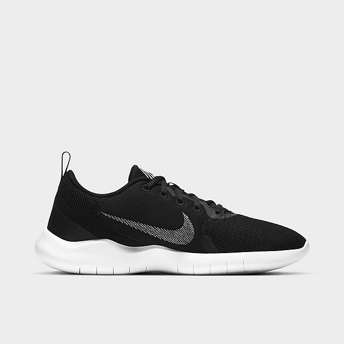Front view of Men's Nike Flex Experience Run 10 Running Shoes in Black/White Click to zoom