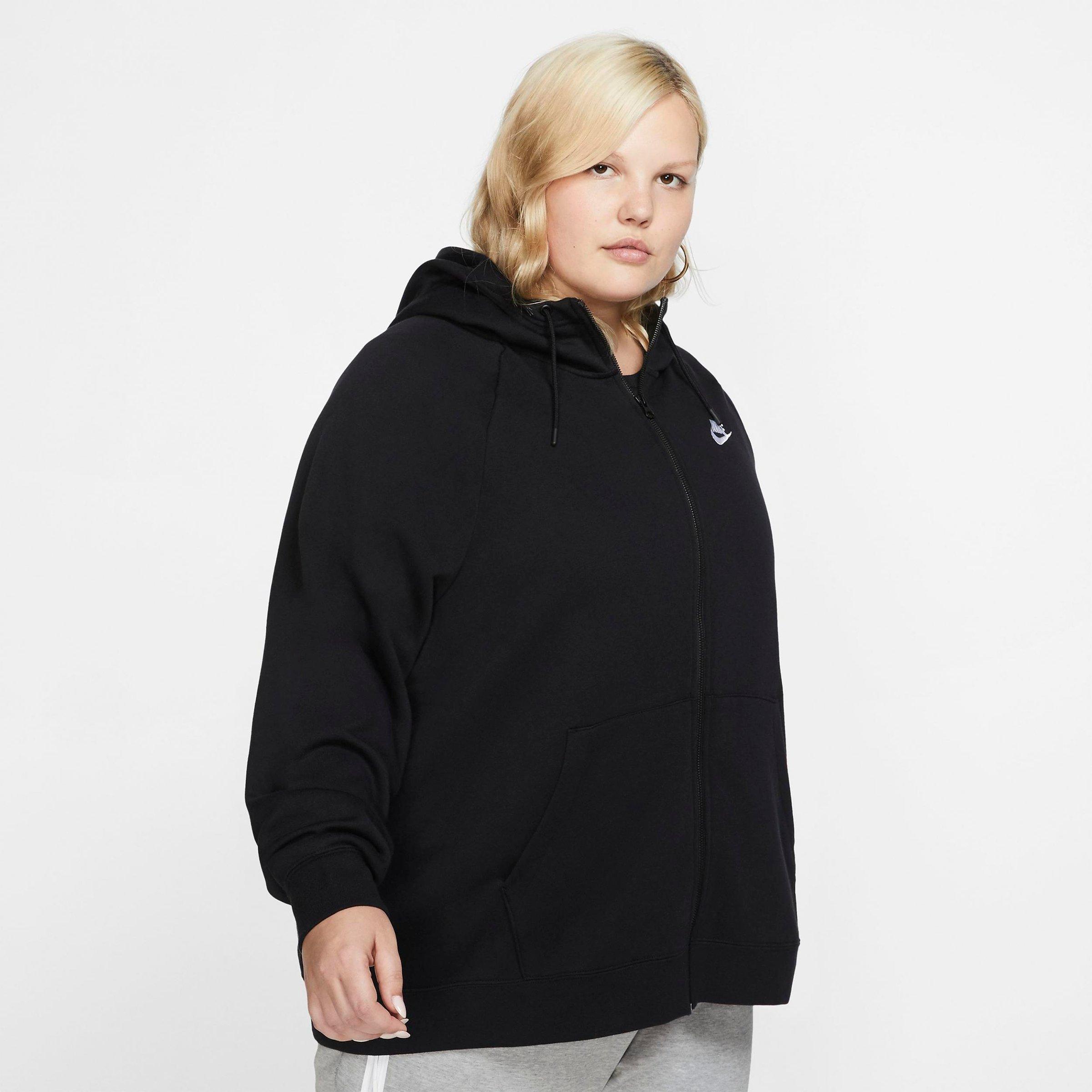 plus size full zip hoodie