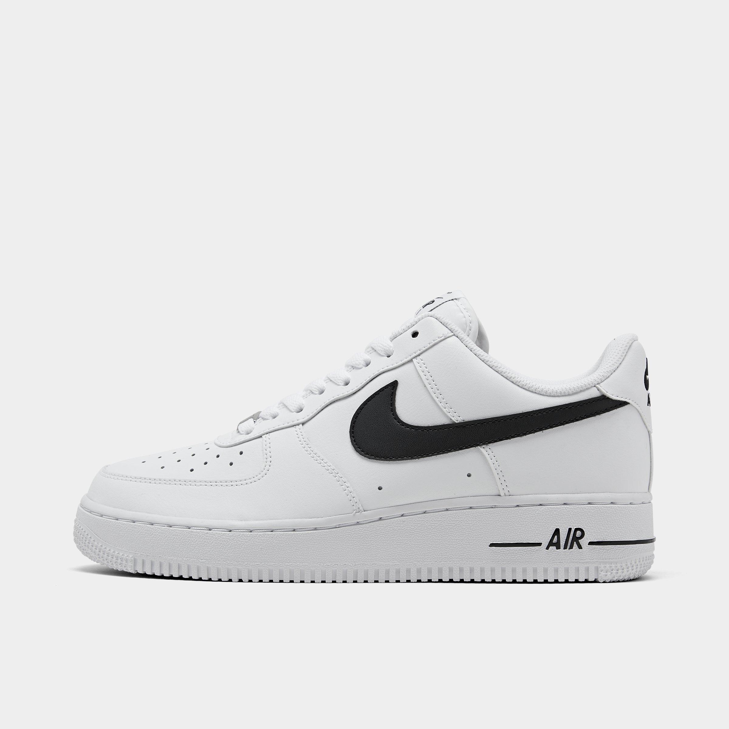 nike air force black with white line