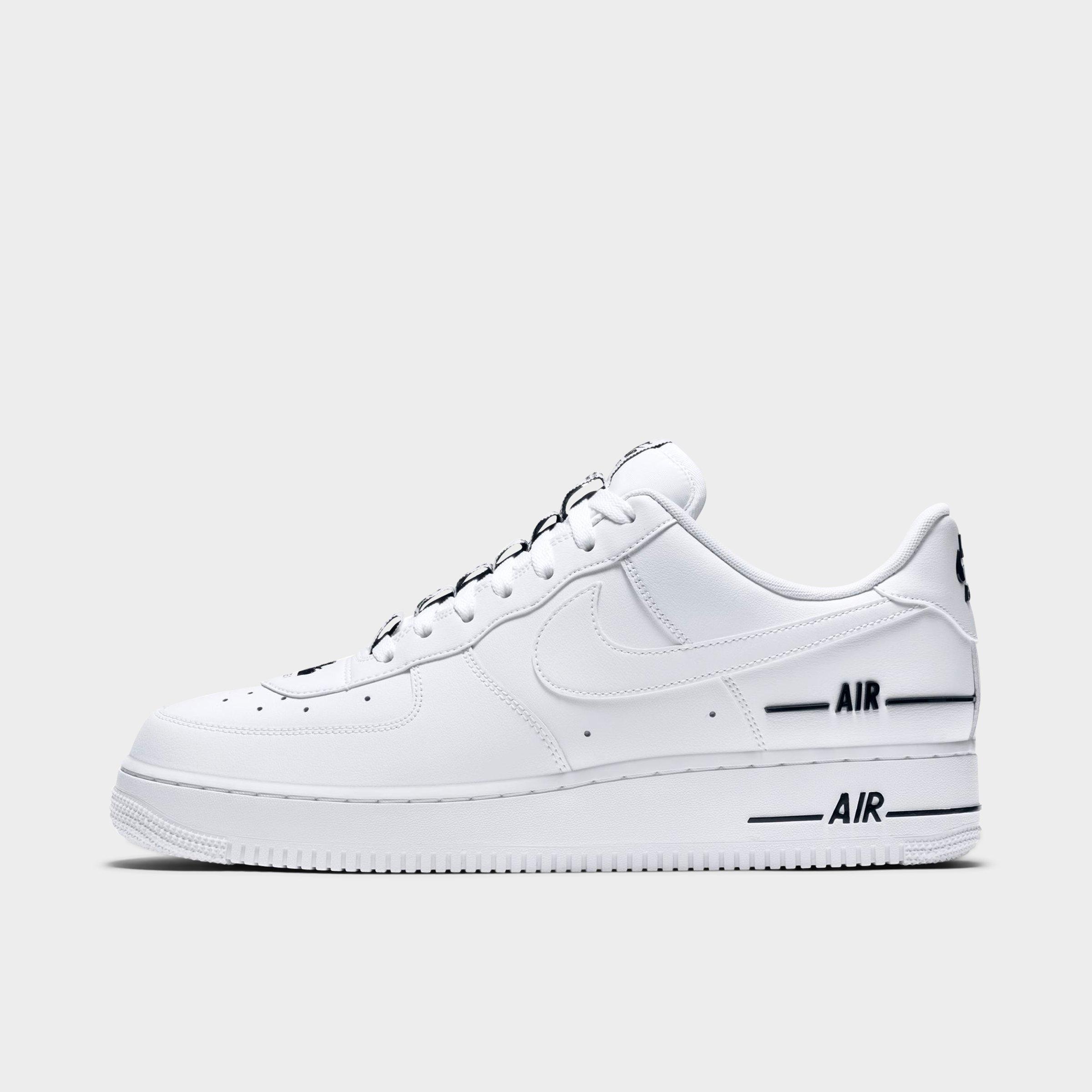 nike air force 1 black with white line