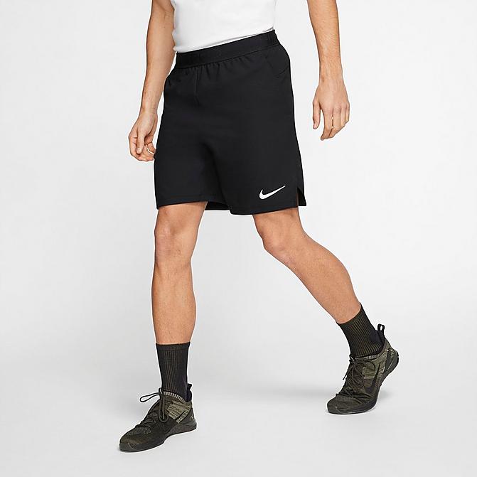 Front view of Men's Nike Pro Flex Vent Max Shorts in Black/White Click to zoom