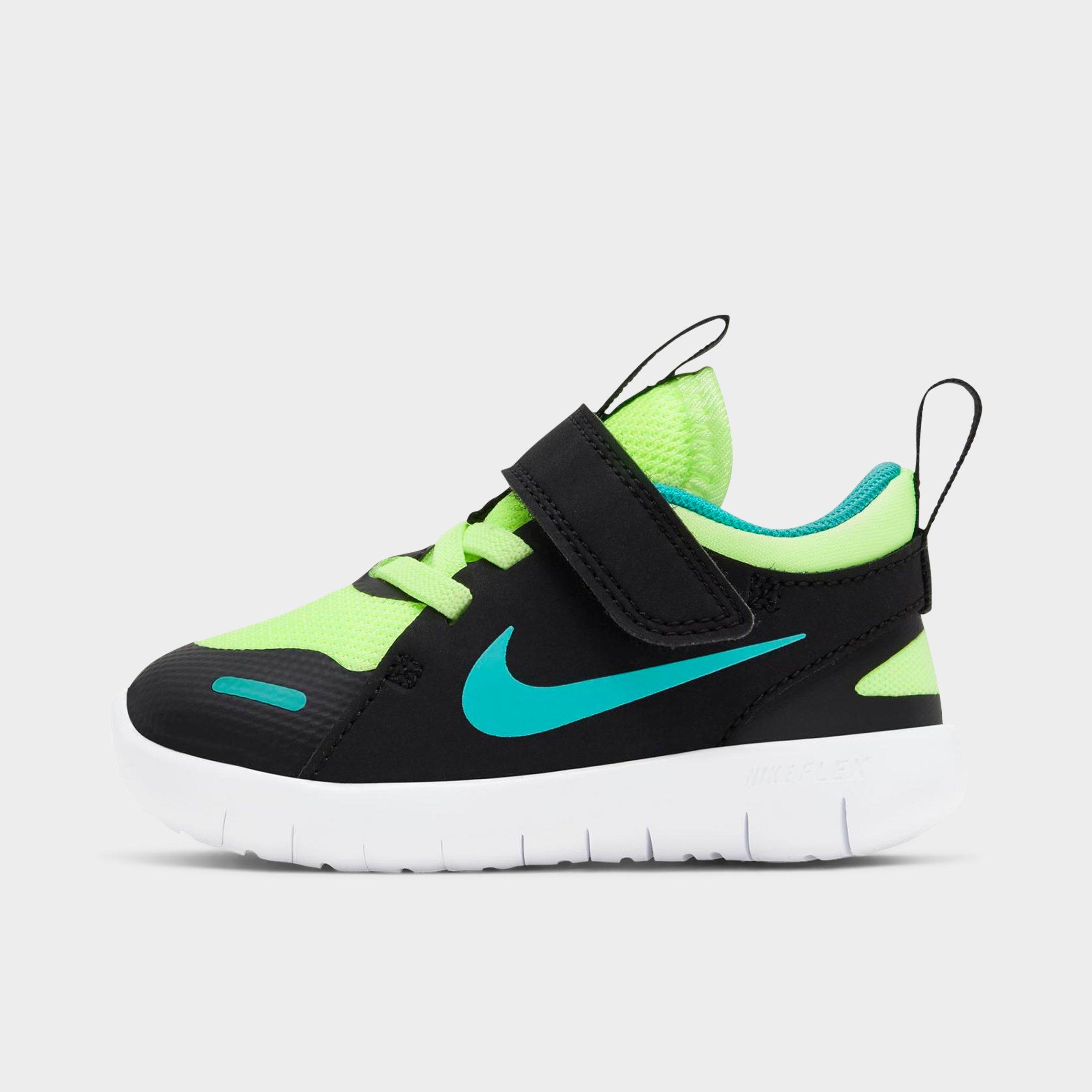 nike flex contact black running shoes