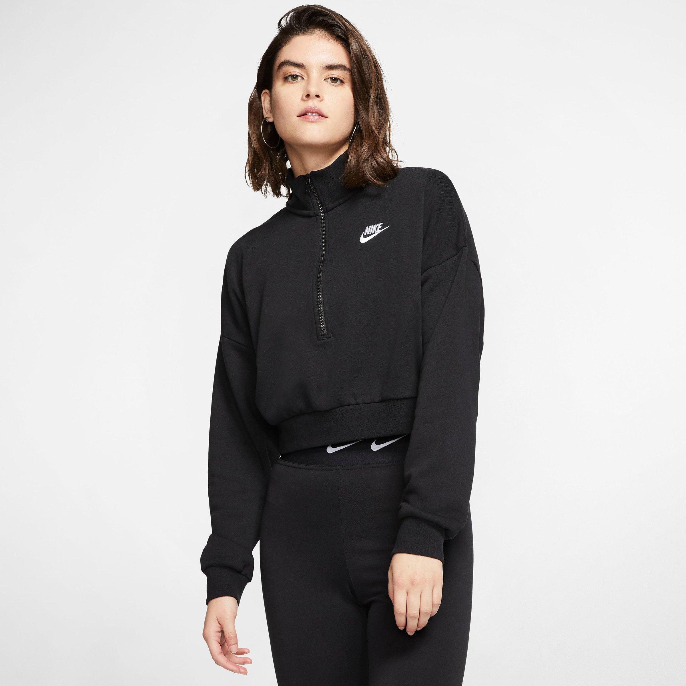 nike sportswear reversible fleece cropped sweatshirt