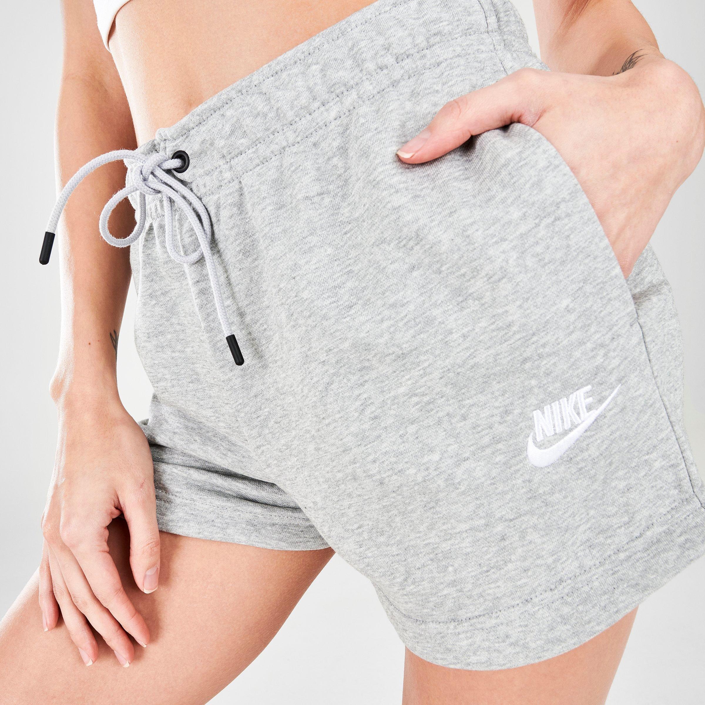 women's nike sportswear essential french terry shorts yellow